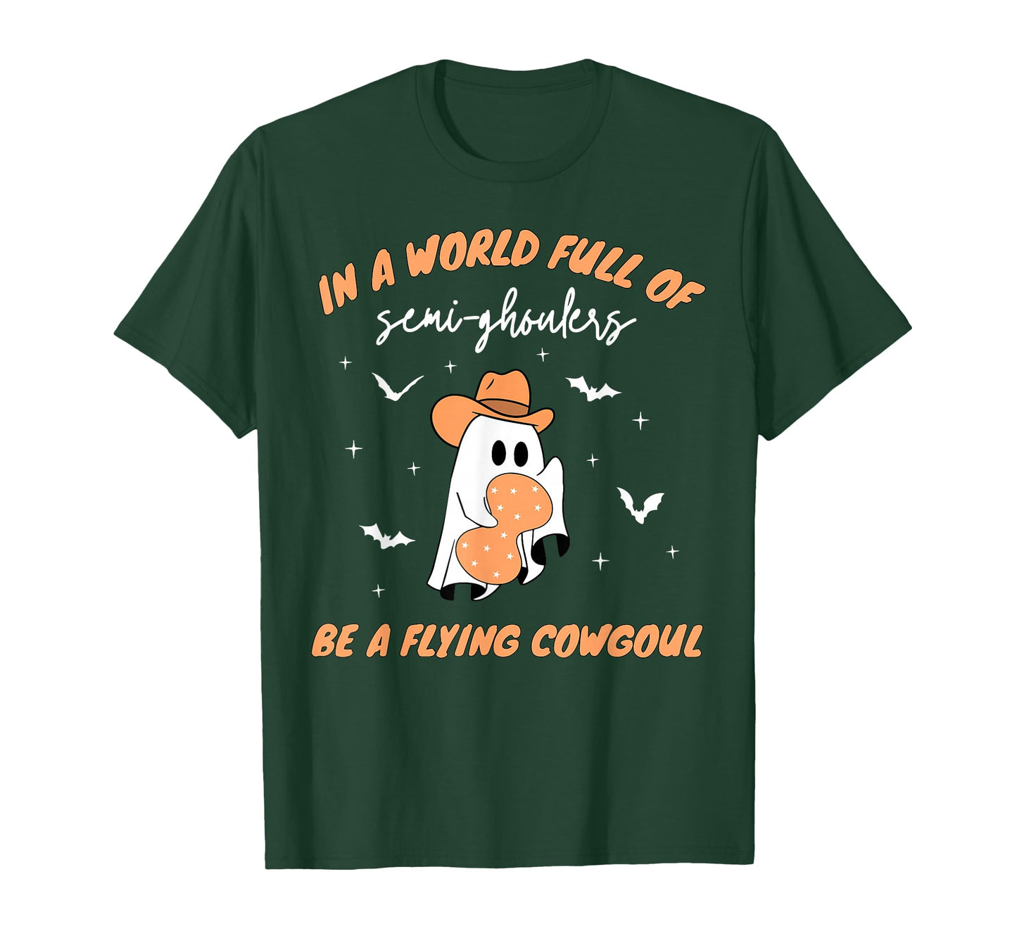 Labor and Delivery Nurse Halloween Ghost Flying Cowgirl Fall T-Shirt