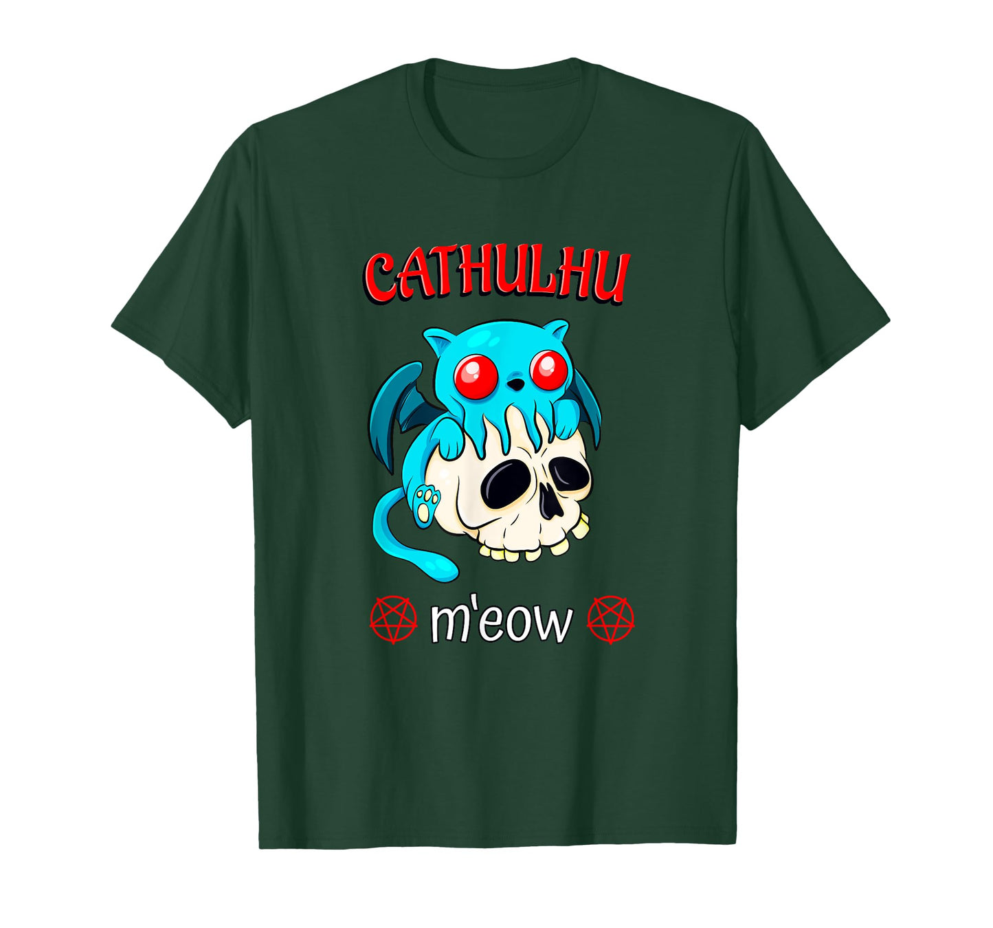 Cthulhu Cat Funny Horror Kawaii Cathulhu M'eow T-Shirt