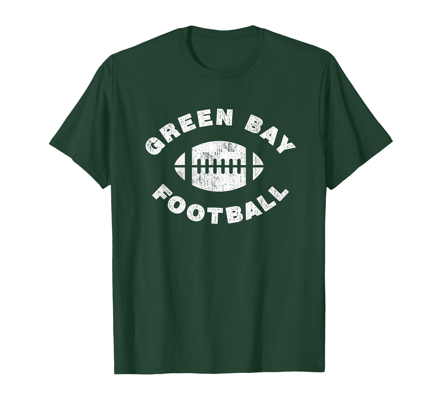 Green Bay Retro Vintage Distressed Football Sports Design T-Shirt