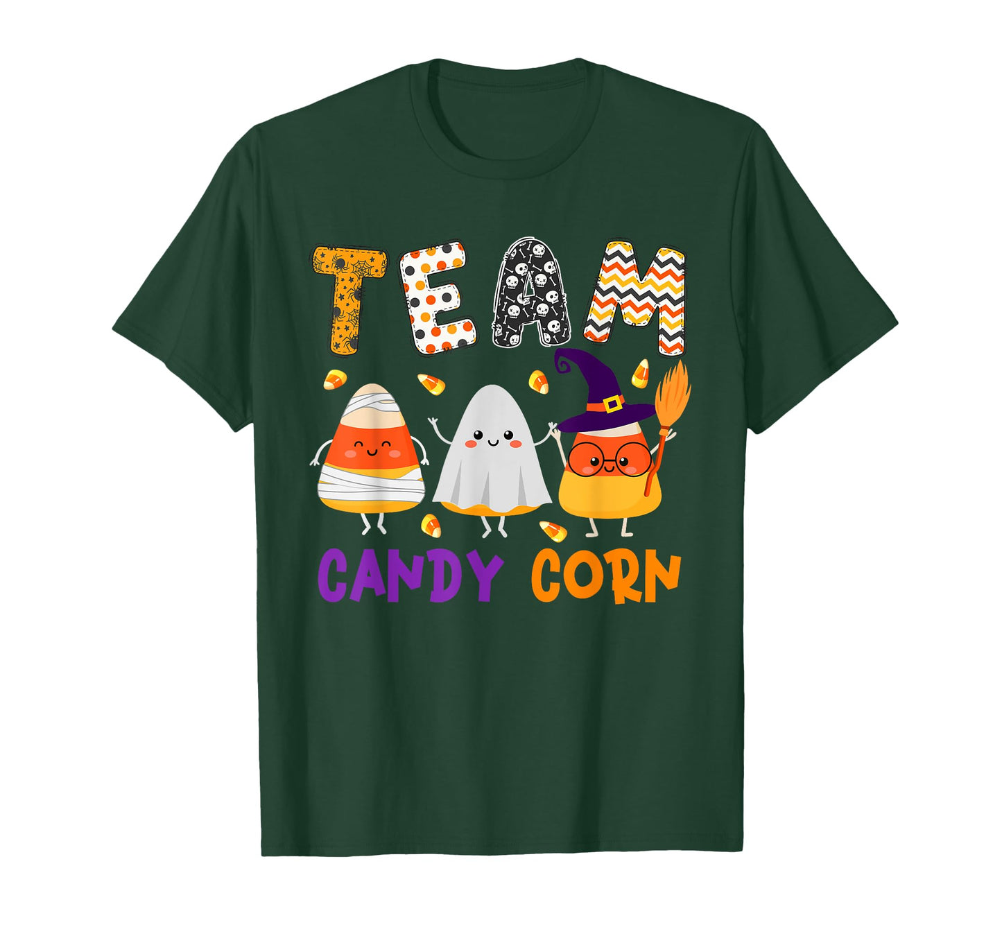 Team Candy Corn Halloween Candy Corns As Witch Boo Mummy T-Shirt