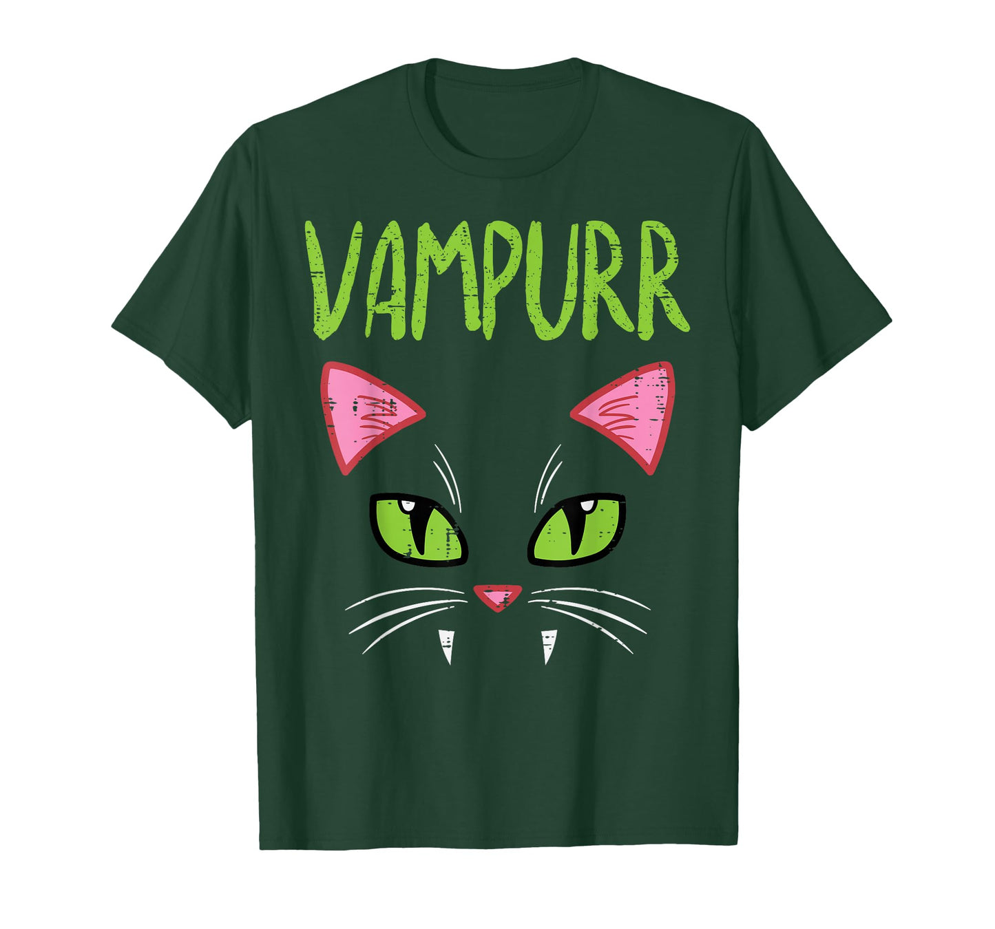 Vampurr Vampire Cat Funny Halloween Costume Women Girls T-Shirt