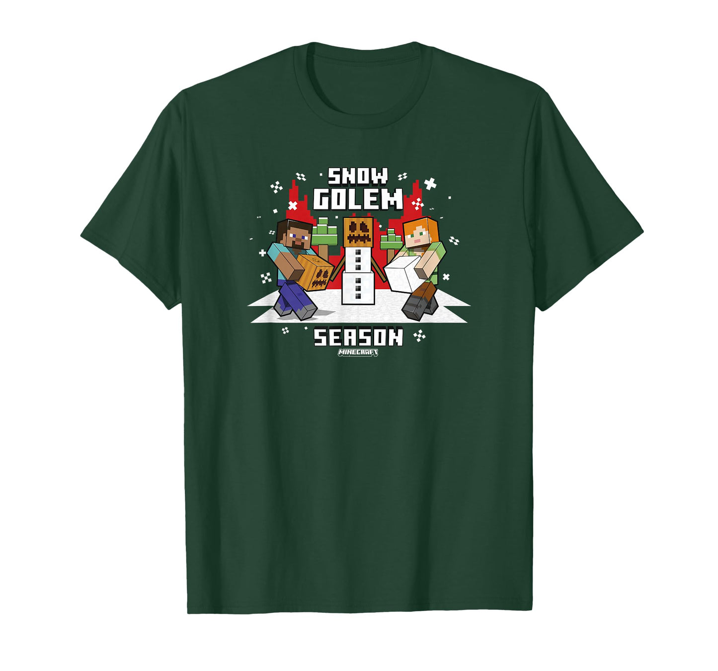 Minecraft Christmas Snow Golem Season T-Shirt