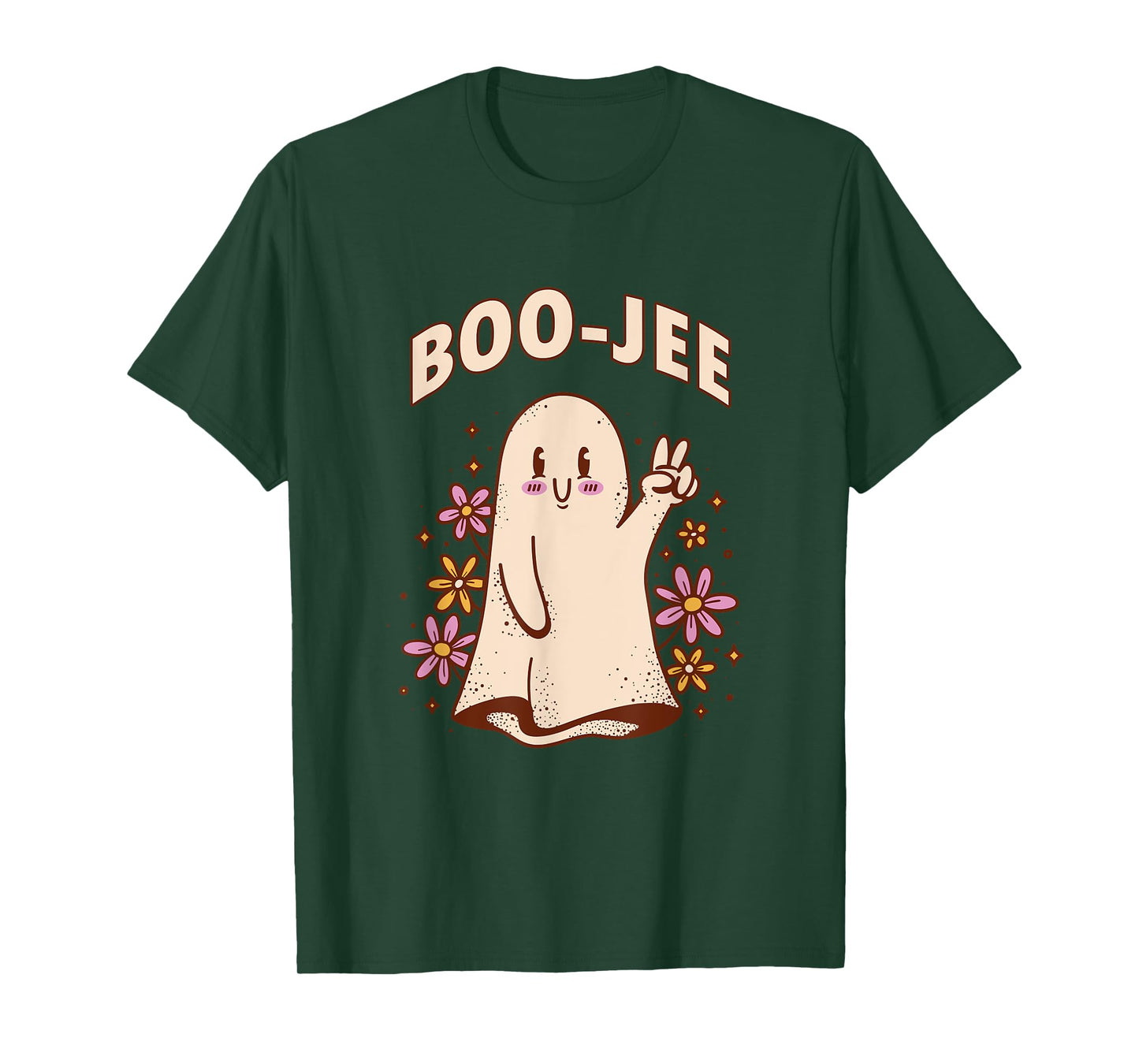 Cute Ghost Spooky Season Halloween Costume Boogee Boo-Jee T-Shirt