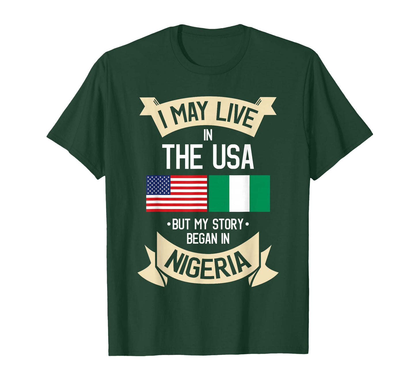 Nigeria American Flag USA Nigerian Roots Gifts T-Shirt