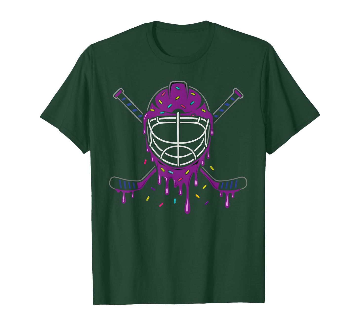 Hockey Ice Cream Drip Boys Ice Hockey Helmet Sticks Youth T-Shirt