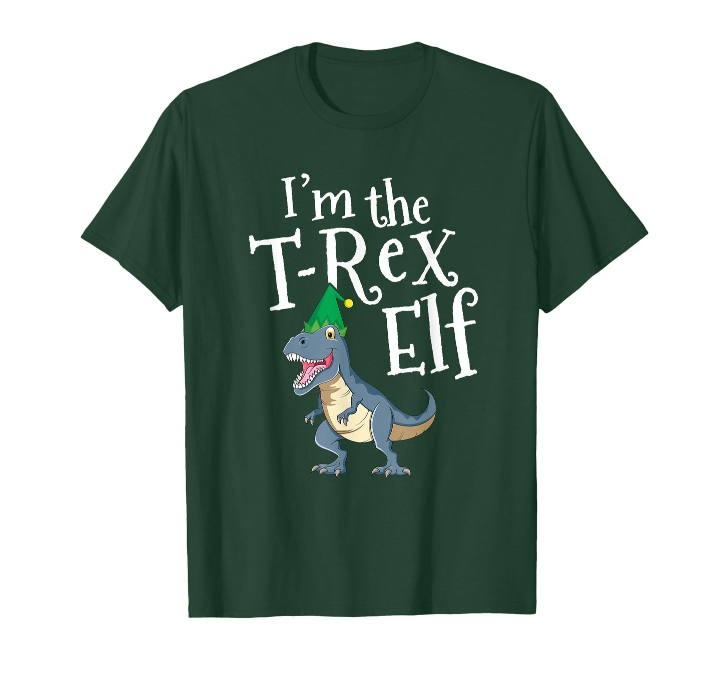 I'm T-Rex Elf TRex Dinosaur Kids Matching Family Christmas T-Shirt