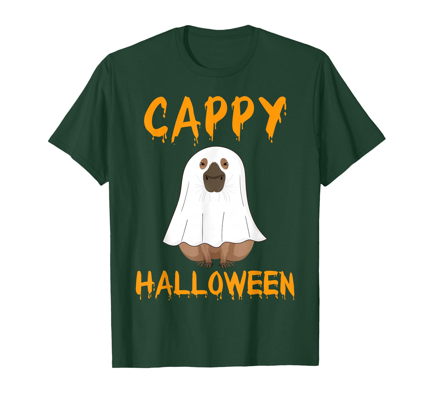 Cappy Halloween Funny Capybara Ghost T-Shirt