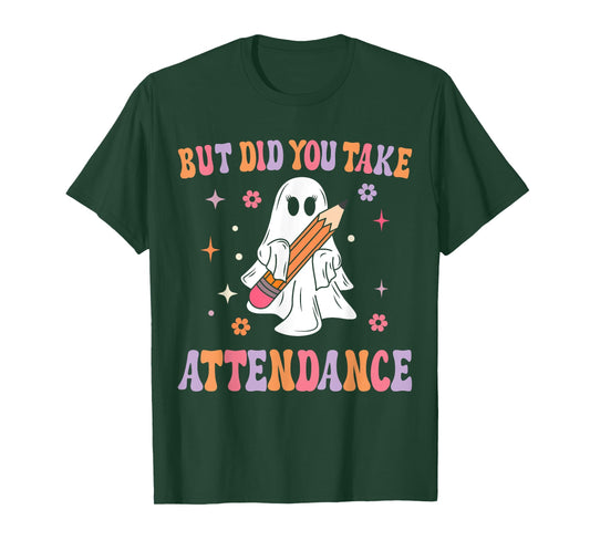 School Attendance Clerk Halloween Fun School Admin Secretary T-Shirt