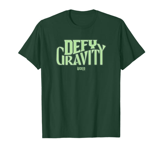 Wicked Unisex-Adult T-Shirt, Black, Small, Short Sleeve, Classic Fit, Modern Lightweight, Unique Wicked Design, Defy Gravity