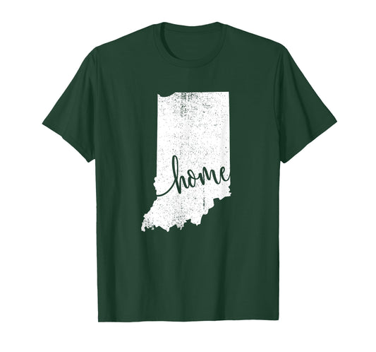 Indiana Home Love Vintage state map outline shirt T-Shirt