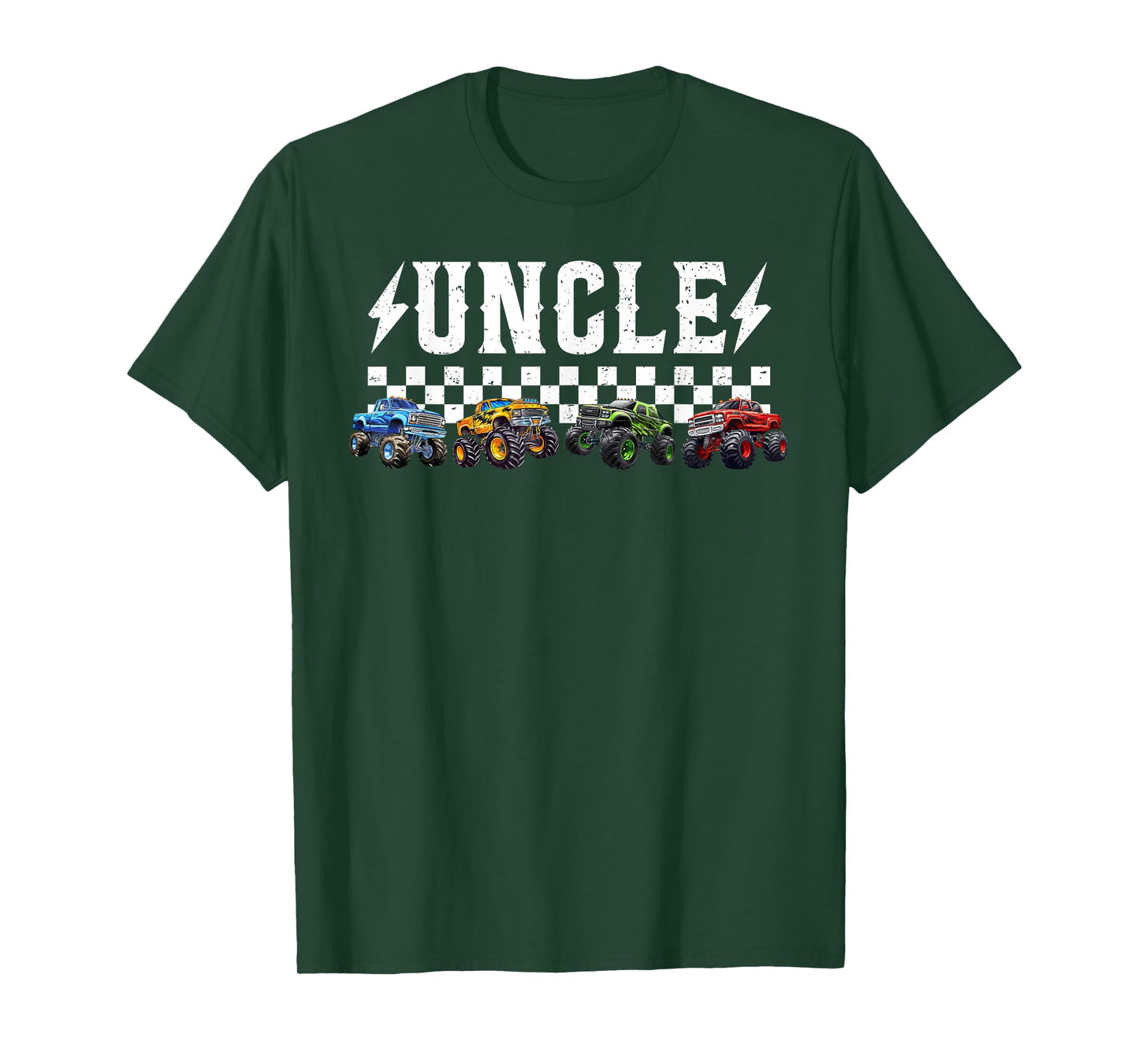 Uncle Retro Monster Truck Family Crew Birthday Matching T-Shirt