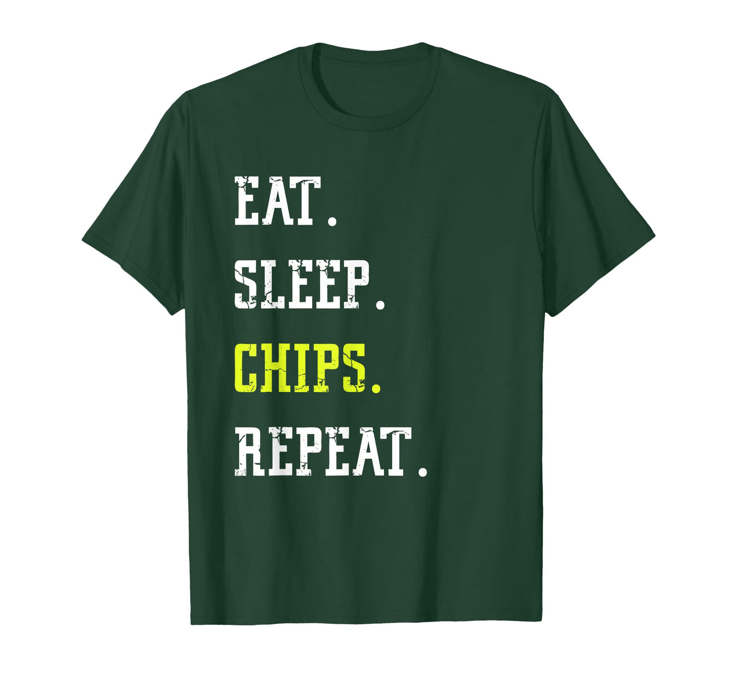 Funny National Potato Day Eat Sleep Chips Repeat T-Shirt