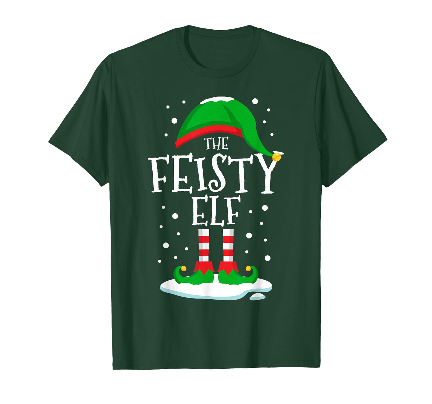 The Feisty Elf Christmas Family Matching Xmas Group Funny T-Shirt