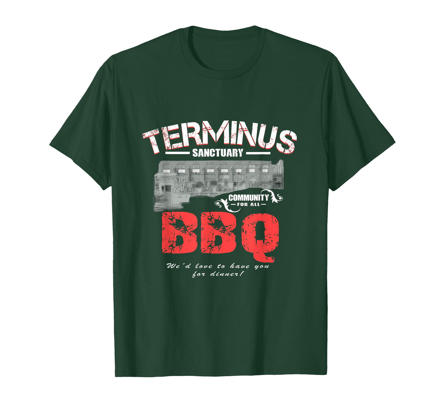 Go Out Adult Terminus BBQ Funny Zombie Apocalypse T-Shirt