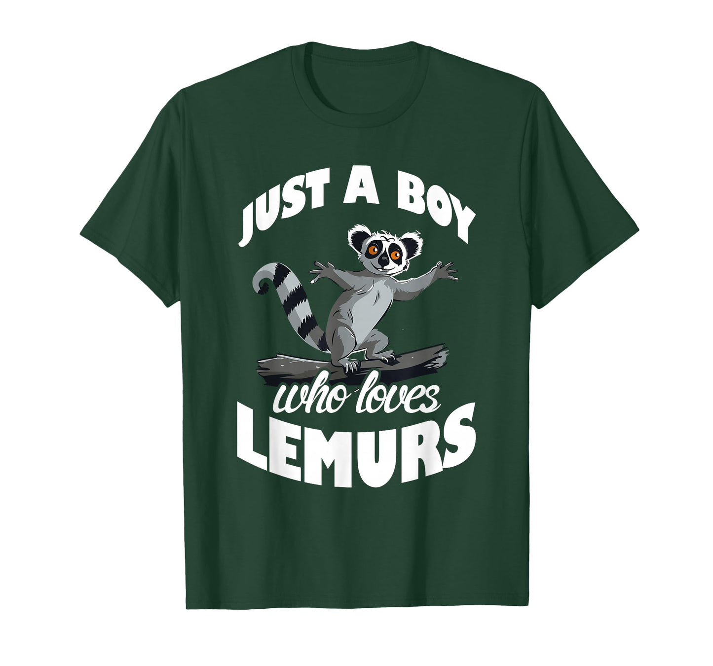 Just A Boy Who Loves Lemurs Ring-Tailed Lemur Lover T-Shirt