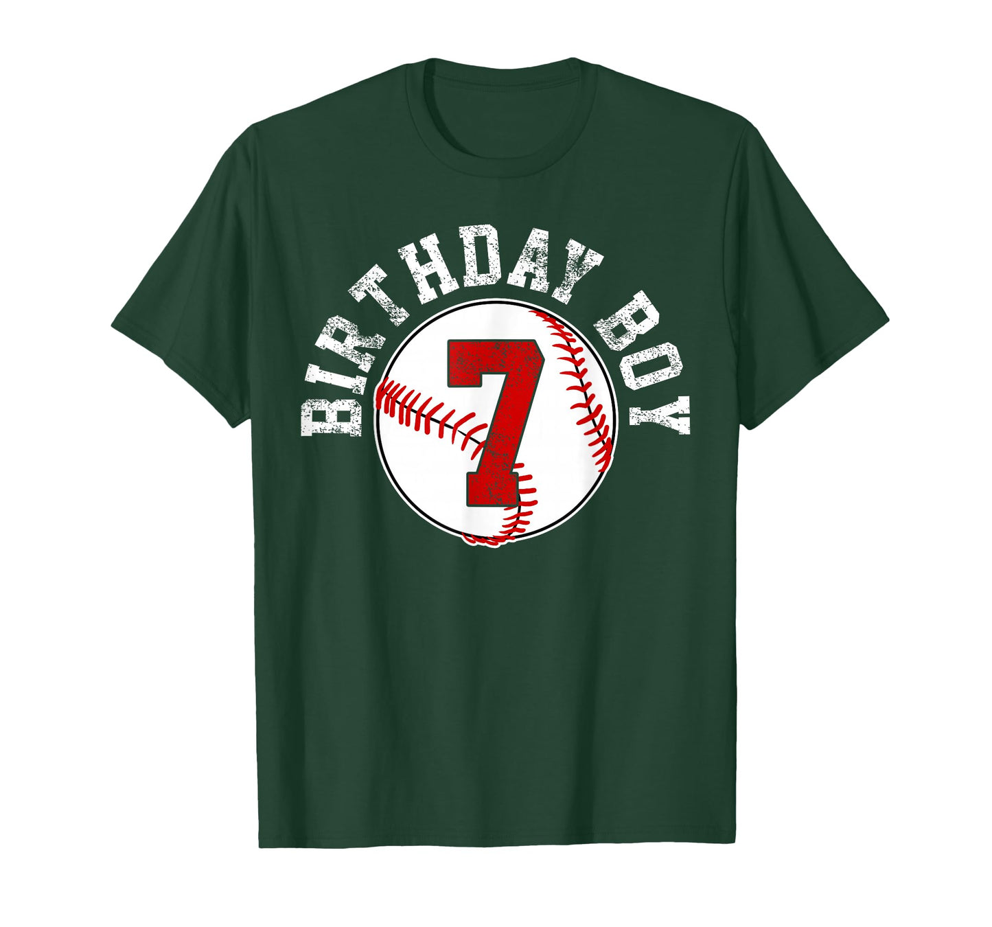 Baseball 7th Birthday Party 7 Years Old Gift T-Shirt