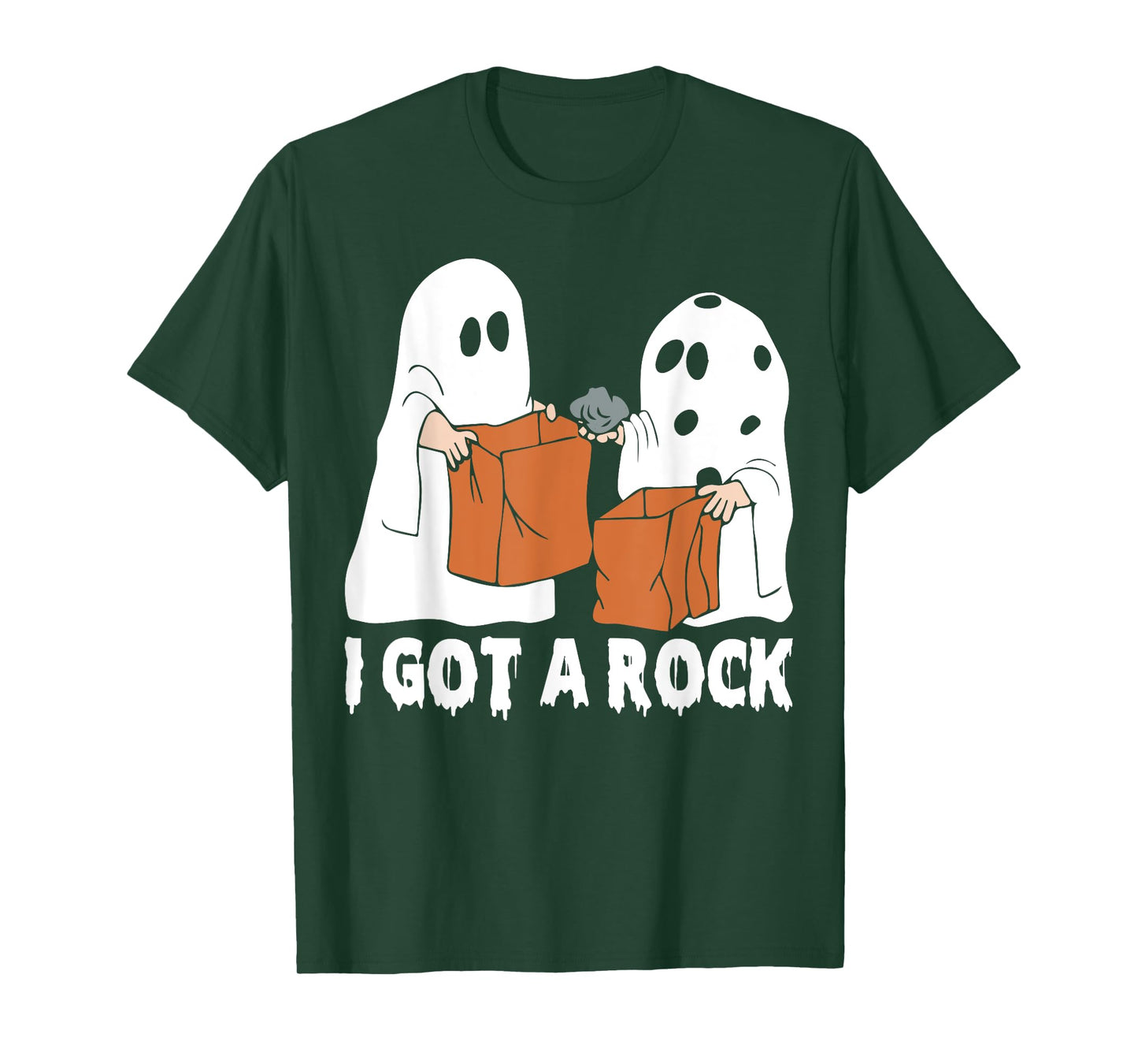 Funny Ghost Halloween Costume I Got A Rock Scary Ghost T-Shirt