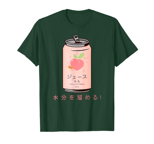 90s Japanese Aesthetic Peach Juice Can Aesthetic T-Shirt
