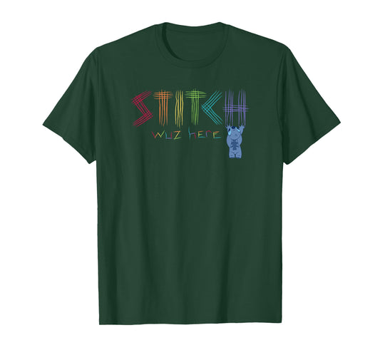 Disney Lilo & Stitch Rainbow Stitch Was Here Scratch T-Shirt