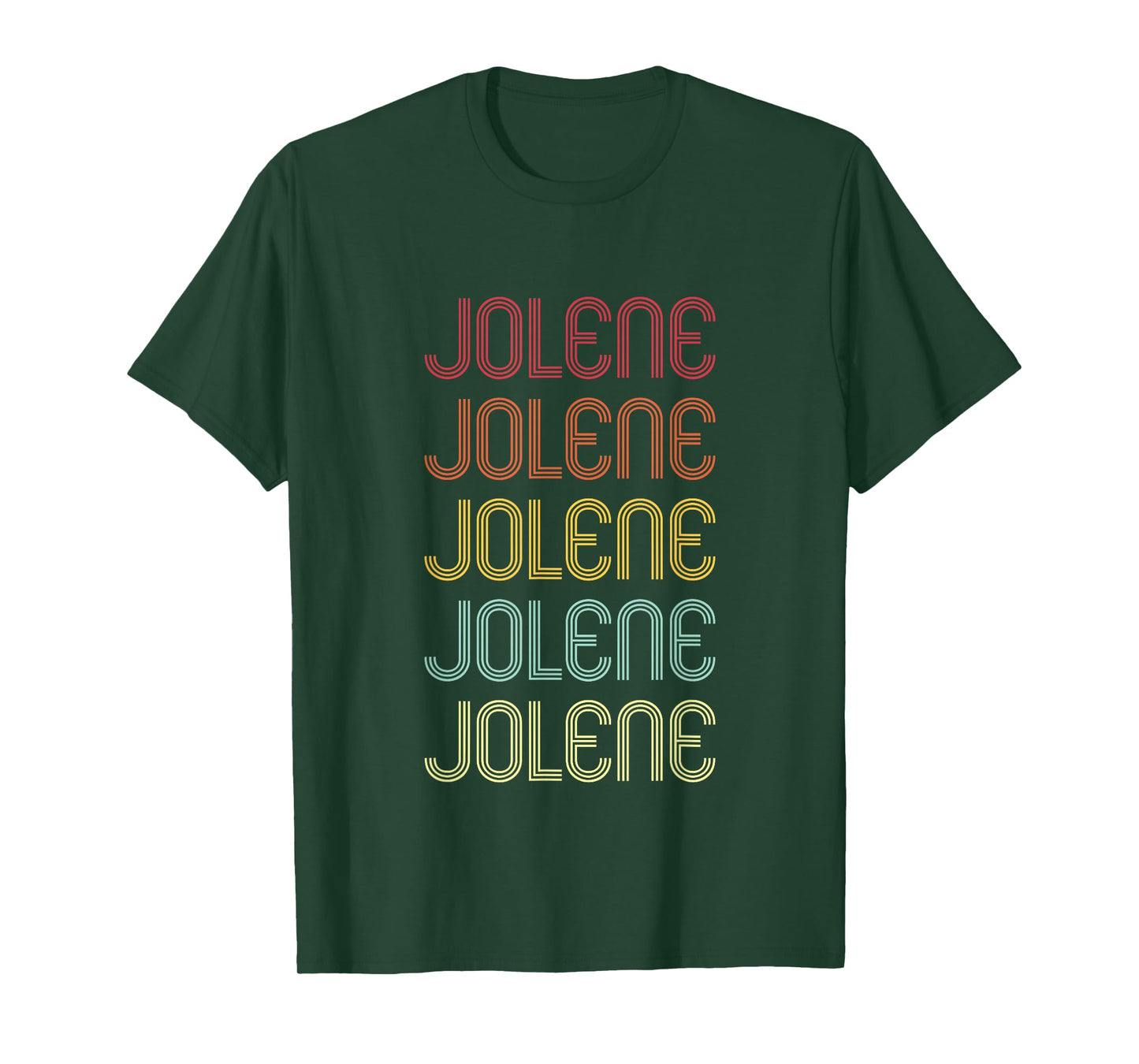 Jolene Retro Wordmark Pattern Vintage Personalized 70s T-Shirt