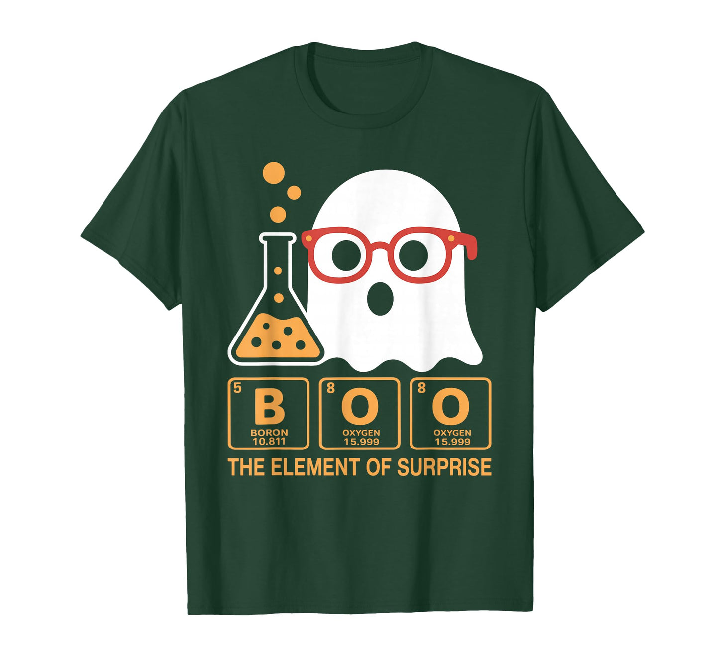 Chemistry Boo The Element of Surprise Cute Chemist Halloween T-Shirt