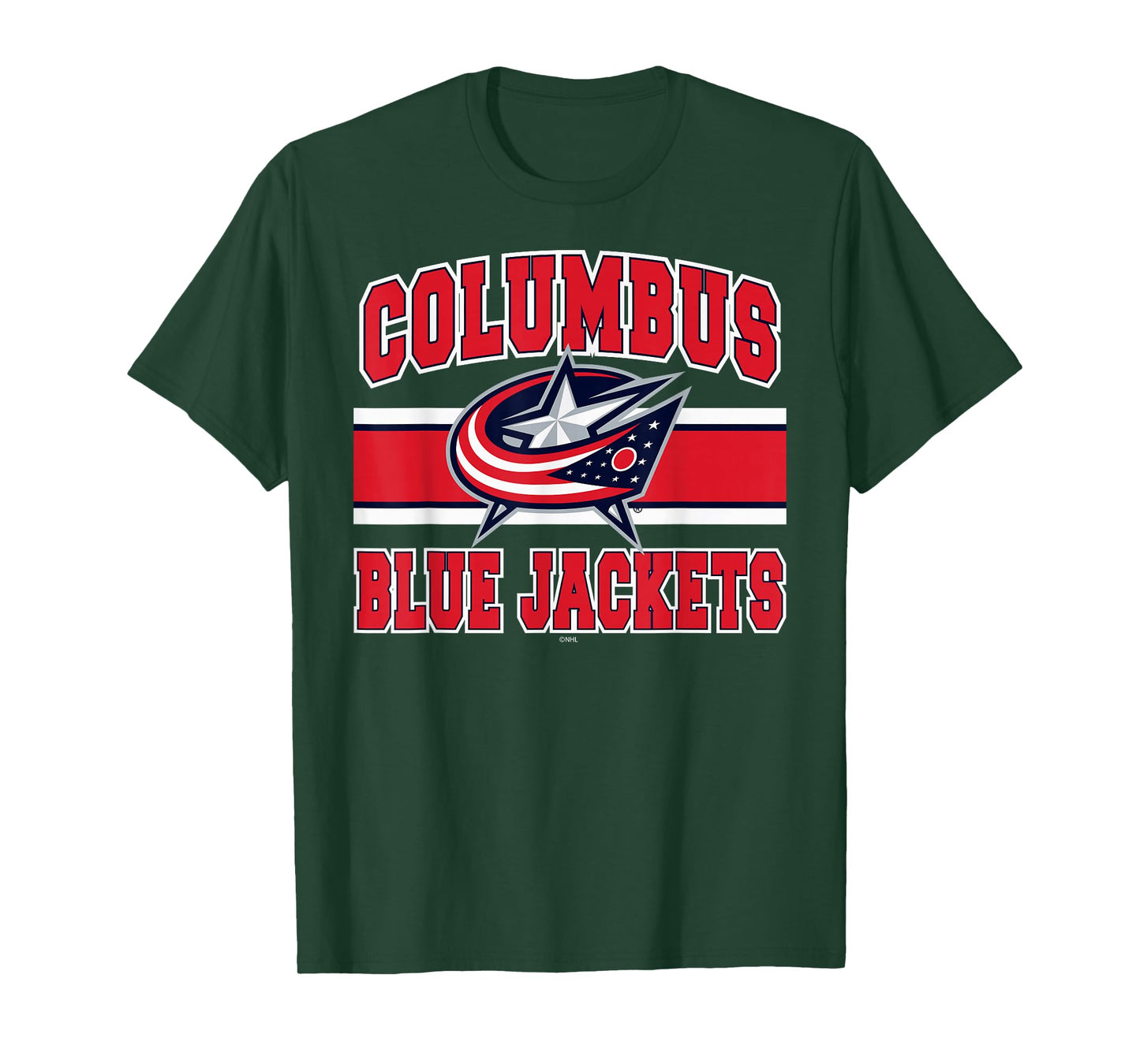 Columbus Blue Jackets Stripe Officially Licensed T-Shirt