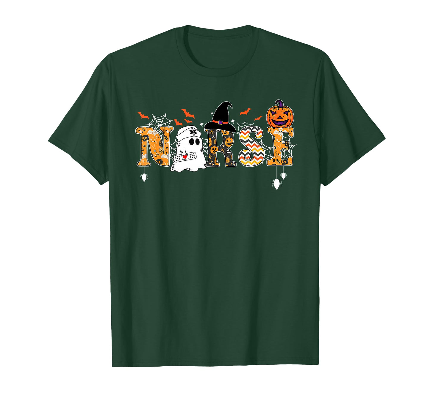 Retro Nurse Halloween Pumkin Spooky Season Halloween T-Shirt
