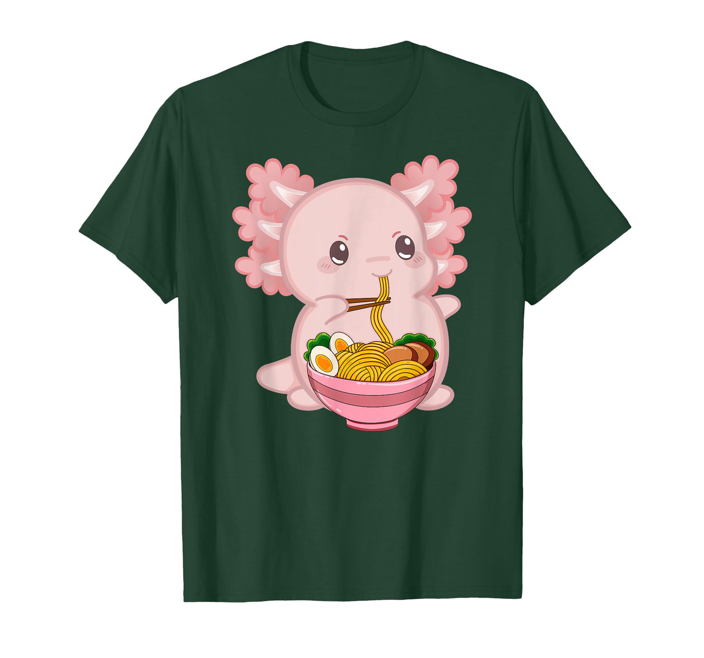 Cute Anime Merch & Kawaii Stuff For Girls Or Kids Kawaii Axolotl Ramen Noodles Teen Girls Kids Japanese Anime T-Shirt