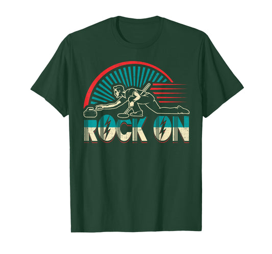 Rock on Curling Winter Sports Skip Bonspiel 2020 Curler T-Shirt