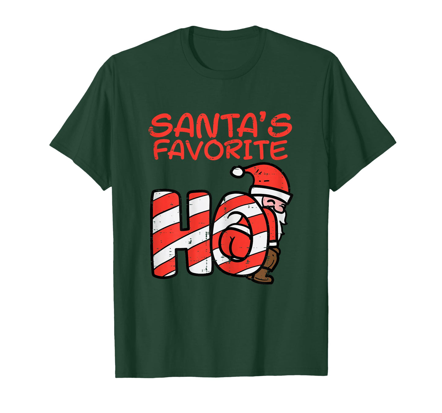 Santas Favorite Funny Naughty Adult Christmas Xmas Women T-Shirt