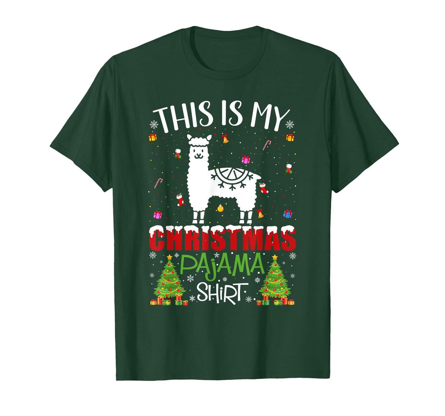 This is My Christmas Pajama Alpaca Ugly Xmas Sweater T-Shirt