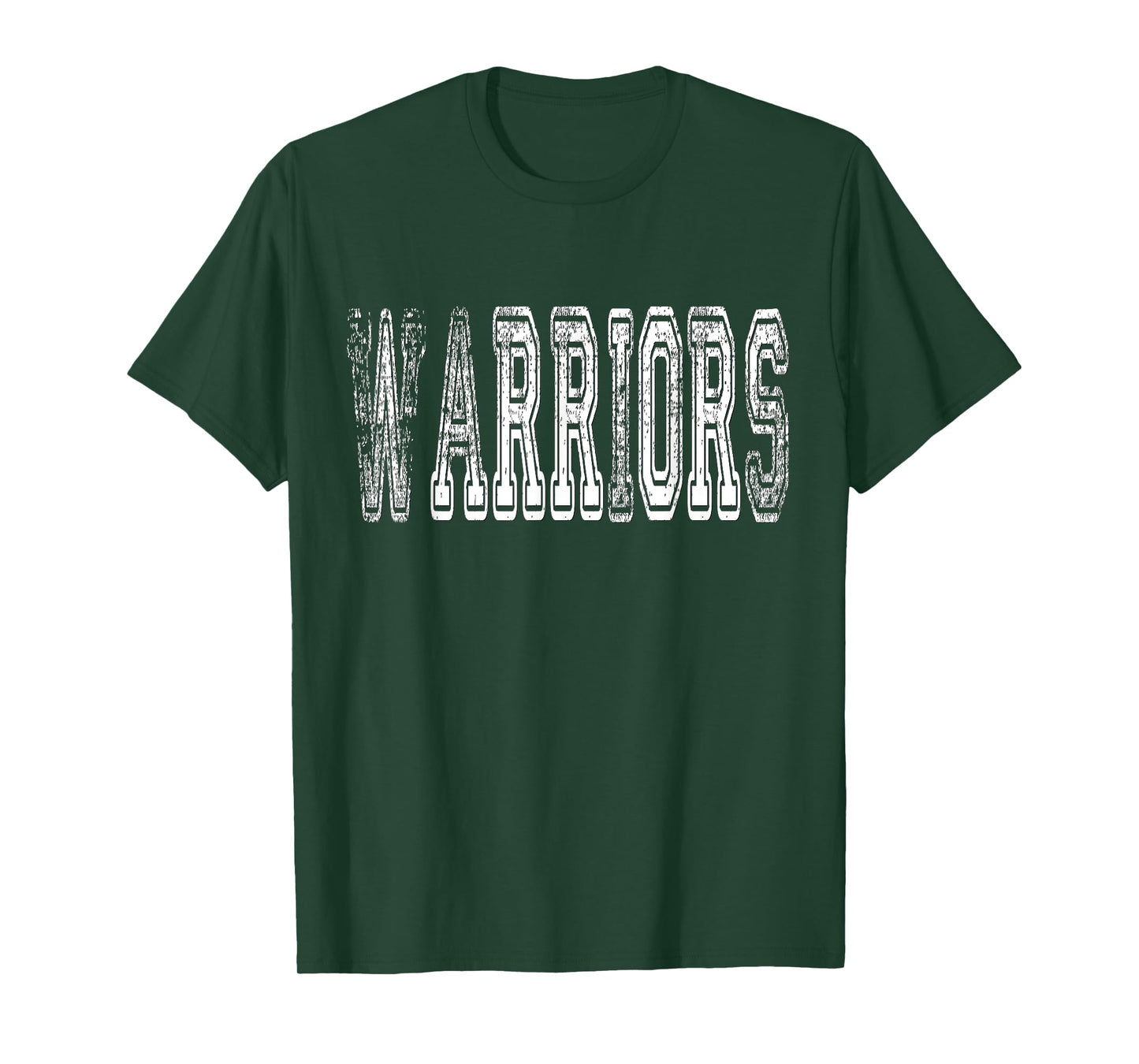 Warriors Mascot Distressed Vintage School Sports Name Fan T-Shirt
