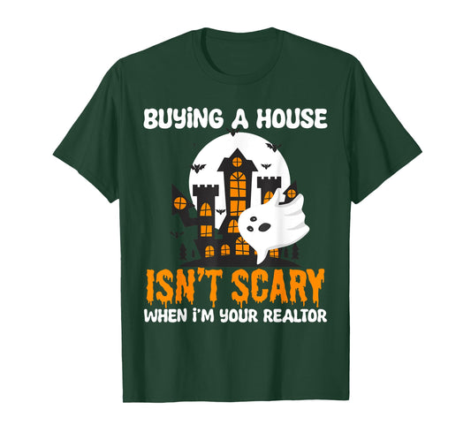 Funny Real Estate Agent Halloween Costumes Spooky Realtor T-Shirt