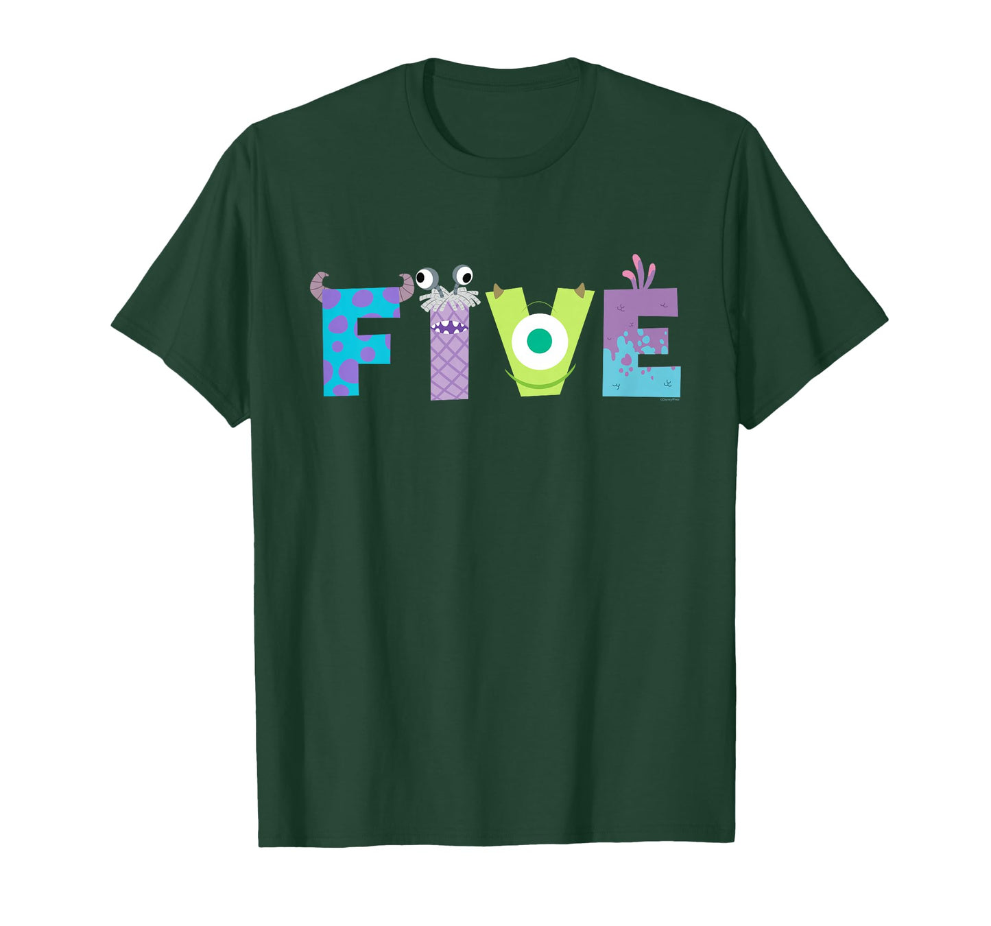 Disney & Pixar's Monsters, Inc. Numbers 5th Fifth Birthday T-Shirt