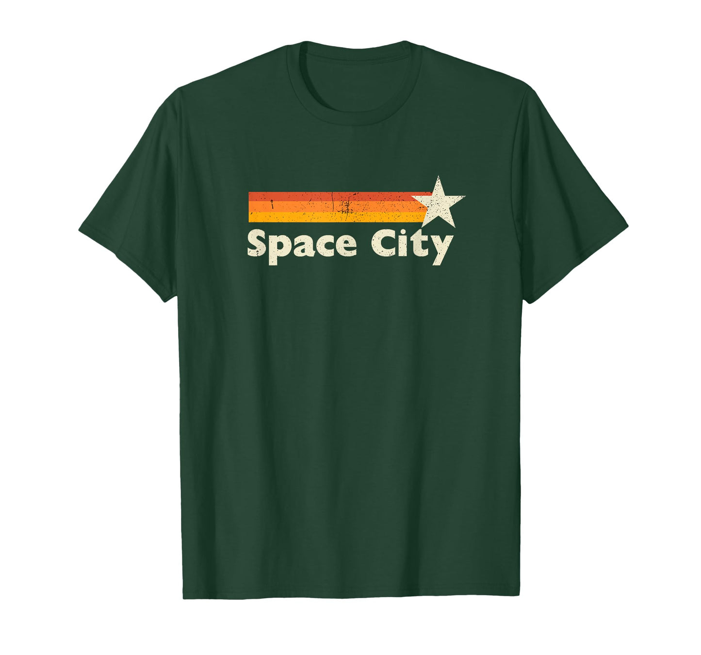 Retro Distressed Houston Baseball Space City T-Shirt