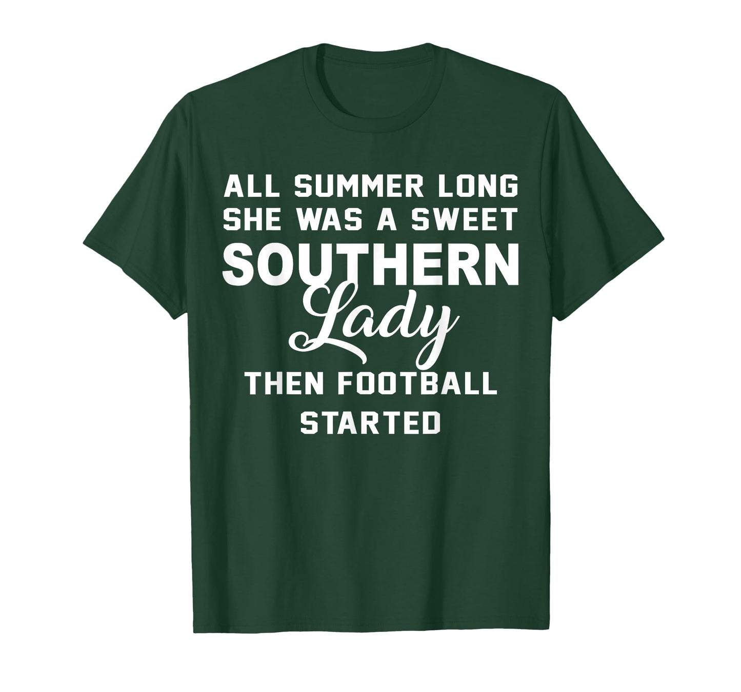 All Summer Long She Was A Sweet Southern Lady Football Shirt T-Shirt