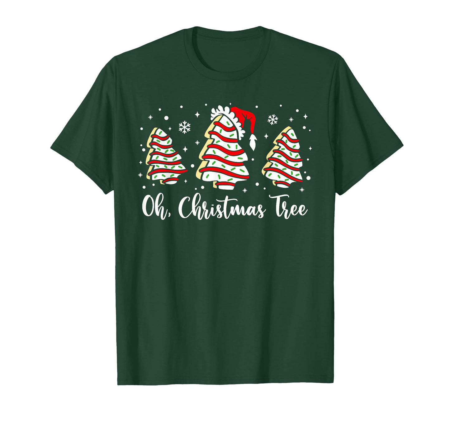 Groovy Oh Christmas Tree Cakes Debbie Becky Jen Cake Lovers T-Shirt