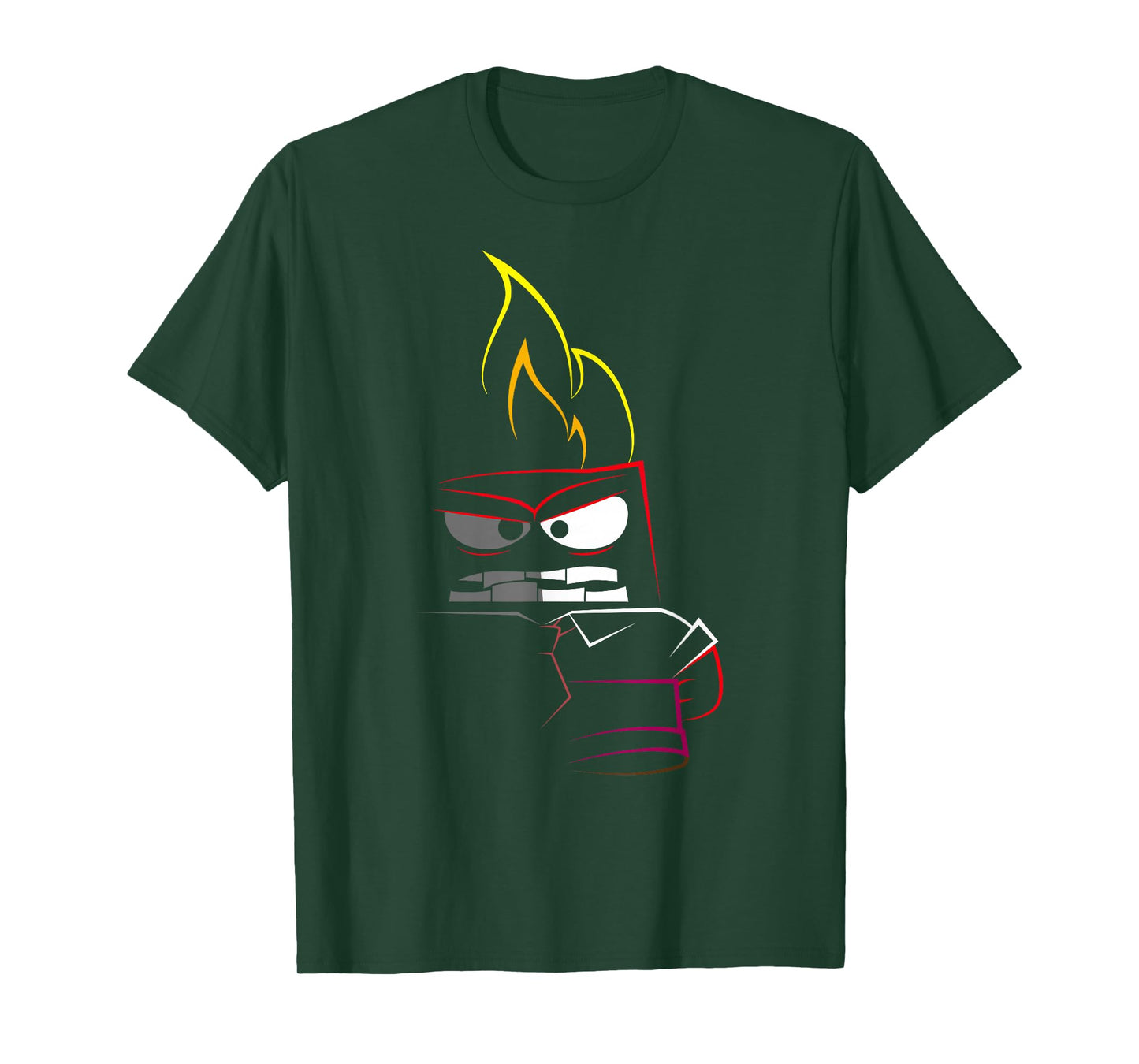 Disney Pixar Inside Out Fired Up Anger Outline Faded T-Shirt