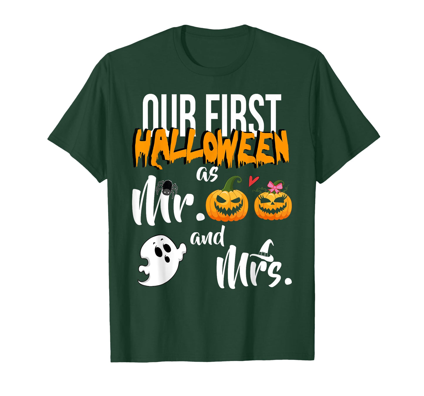 Our First Halloween As Mr. And Mrs. Married Couple T-Shirt T-Shirt