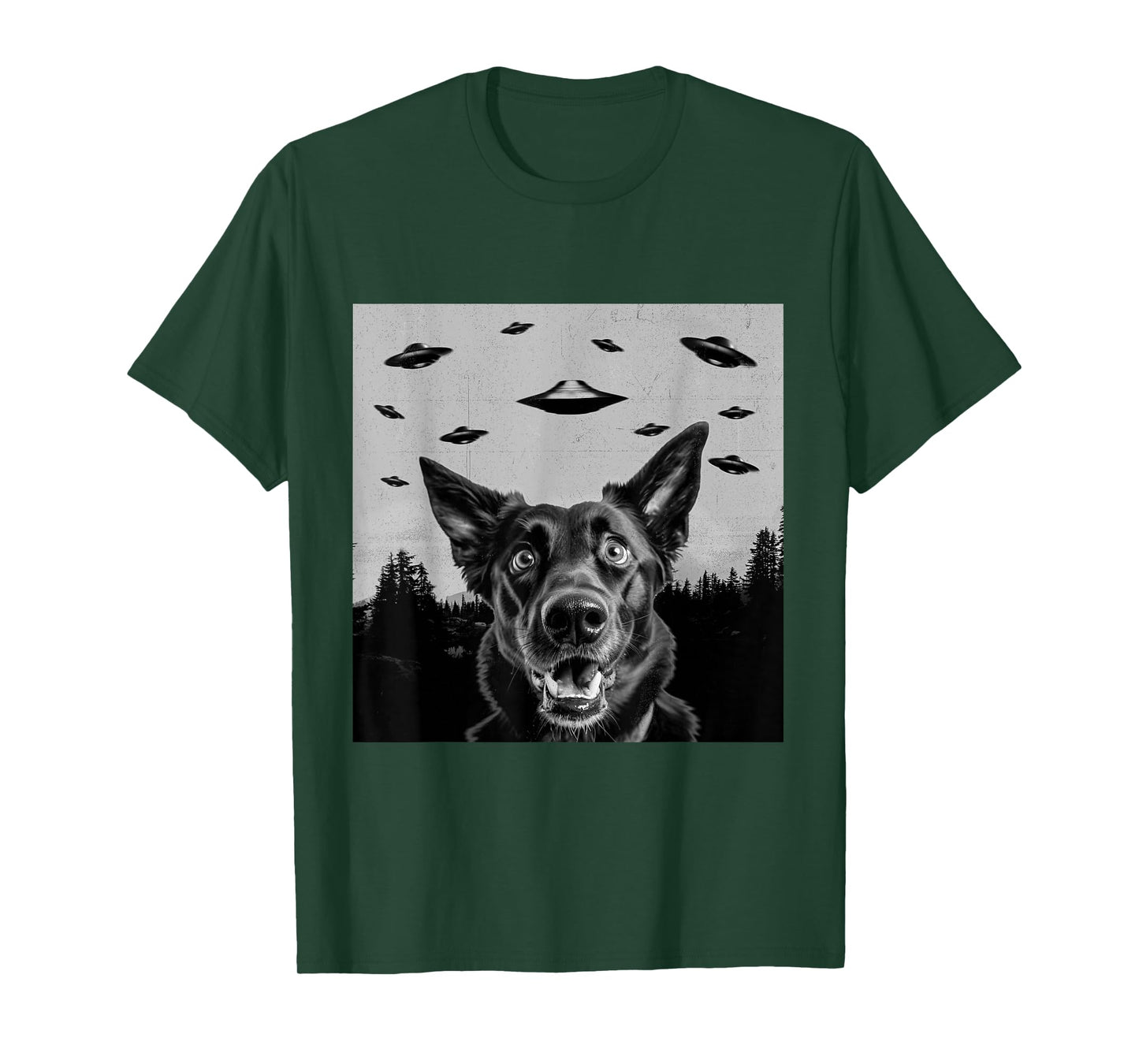 Alien UFO Funny Dutch Shepherd Dog Lover Men Women Kids T-Shirt