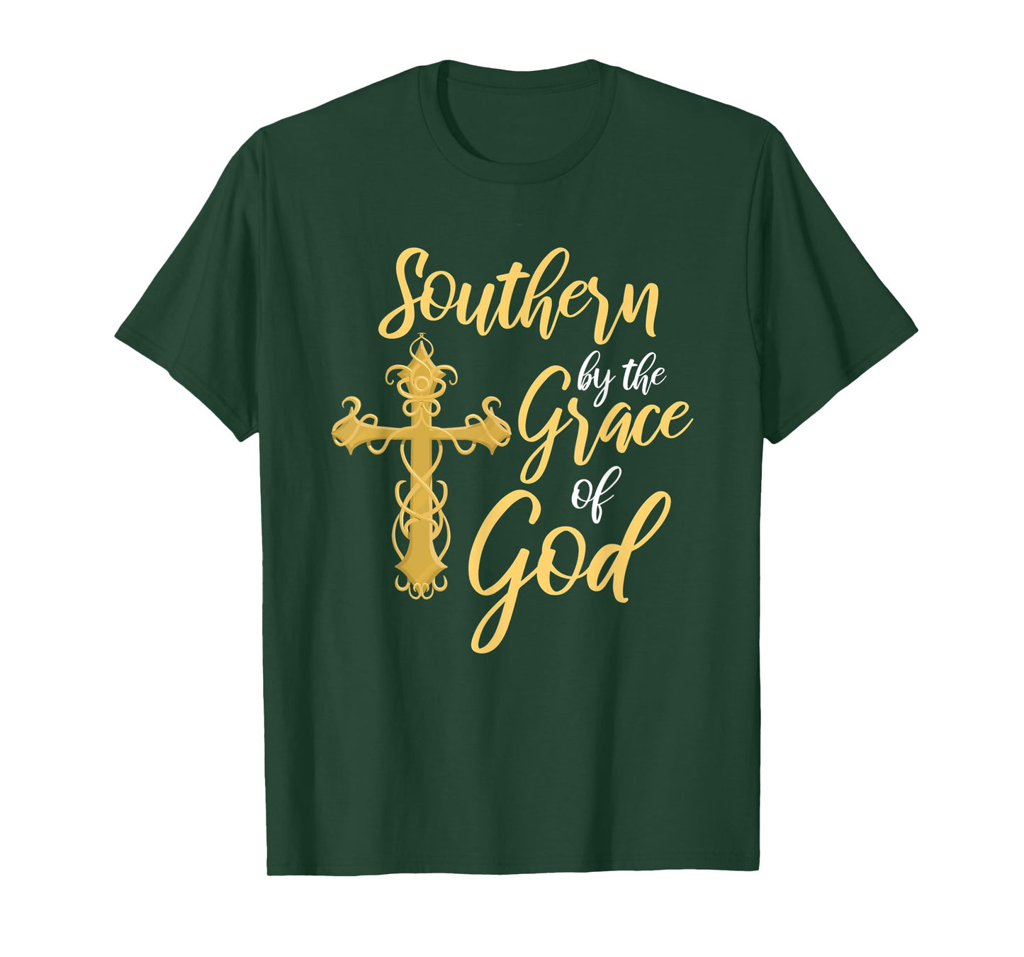 Southern By The Grace of God Cross Proud Southerner T-Shirt