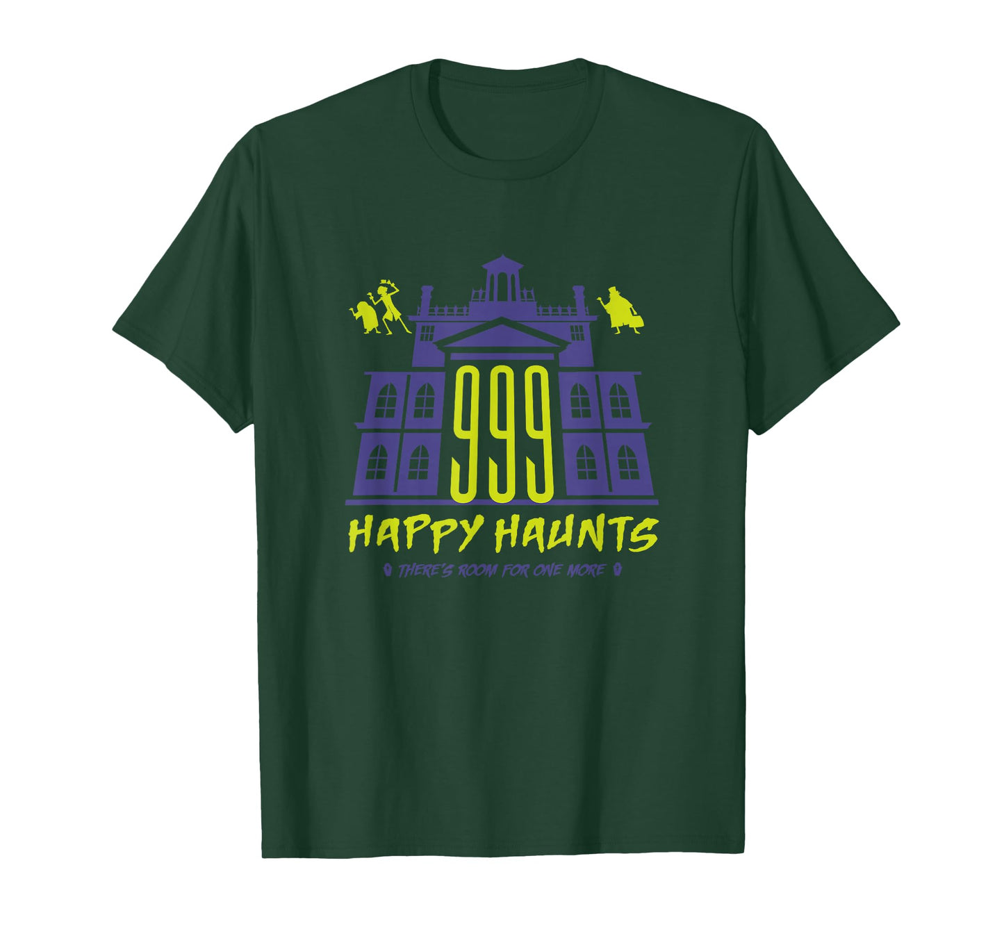 The Haunted Mansion 999 Happy Haunts Neon Chest Big Logo T-Shirt
