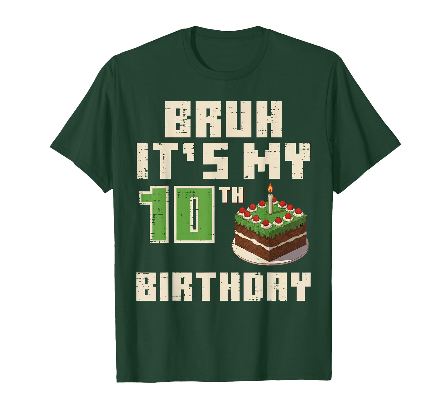 10th Birthday Pixel Gamer 10 Year Old Gaming Bday Boys Kids T-Shirt
