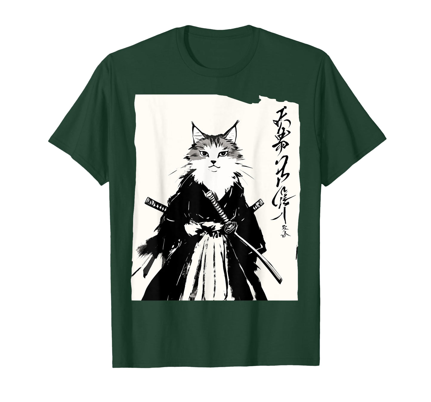 Samurai Cat 天尊乃仁信 Japanese Culture T-Shirt for Men Women