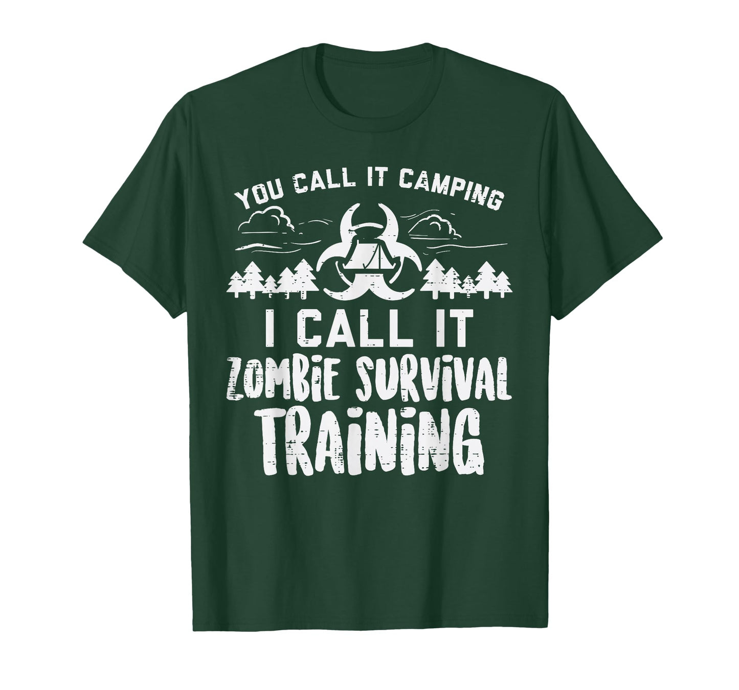 Camping Zombie Survival Training Funny Adventure Camper T-Shirt