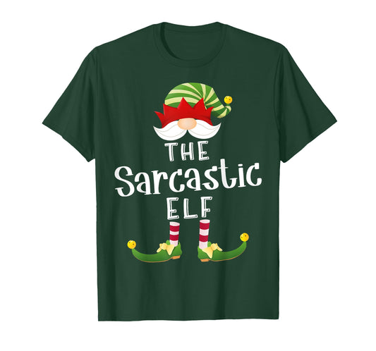 Sarcastic Elf Group Christmas Funny Pajama Party T-Shirt