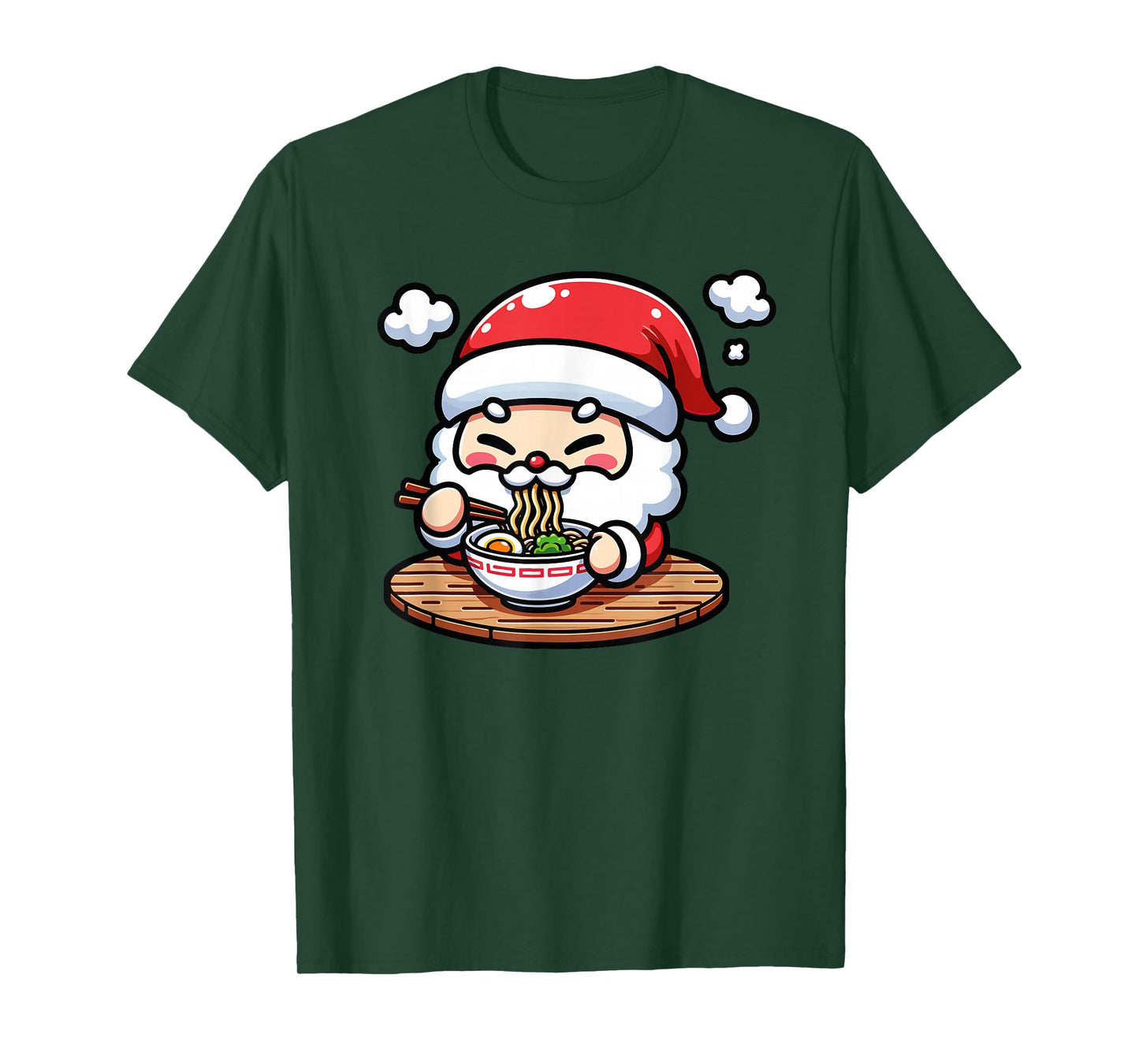 Cute Santa's Christmas Ramen Japanese Xmas Anime Noodles T-Shirt