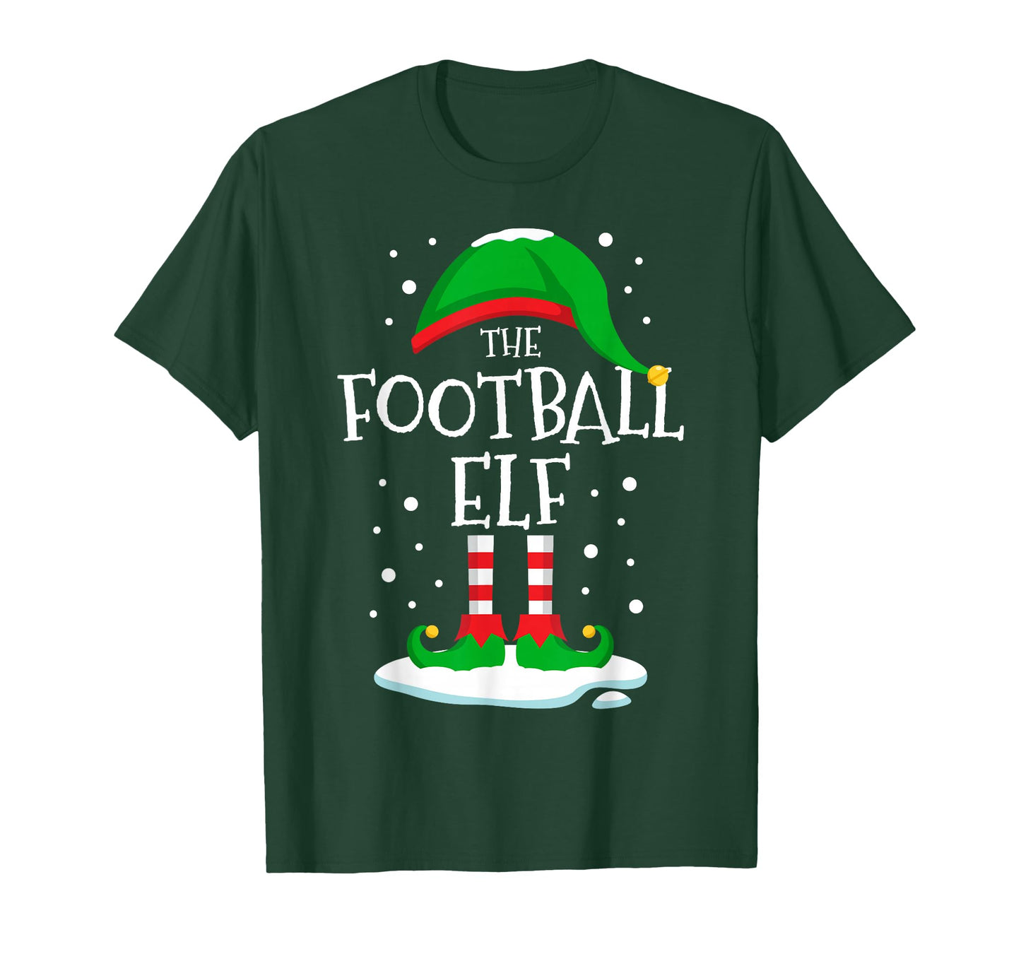 The Football Elf Christmas Family Matching Xmas Group Funny T-Shirt