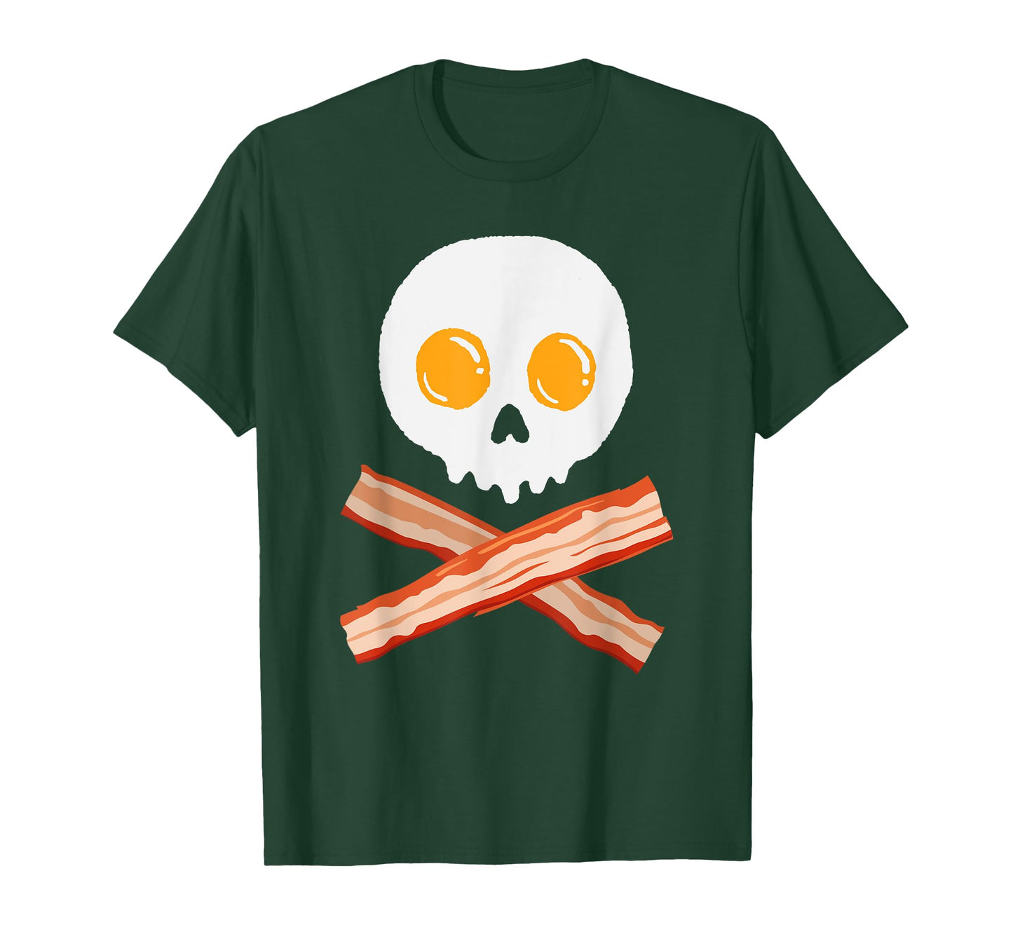 Egg Bacon Skull Gift Spooky Halloween T-Shirt