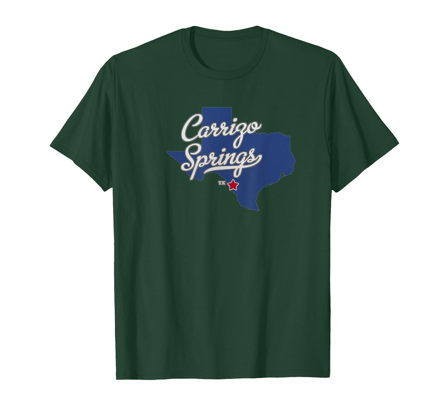 Carrizo Springs Texas TX Map T-Shirt